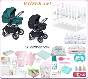 Mega Wyprawka z wózkiem Coletto Zokky Nuvo 3w1  