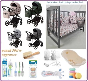 Mega Wyprawka PLUS z wózkiem Adamex Zico NEW  3w1