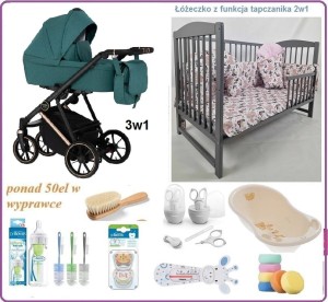 Mega Wyprawka PLUS z wózkiem Paradise Baby VR 3w1