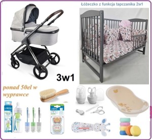 Mega Wyprawka PLUS z wózkiem ibebe ICE 3w1