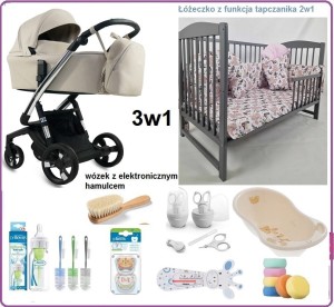 Mega Wyprawka PLUS z wózkiem ibebe iSTOP 3w1