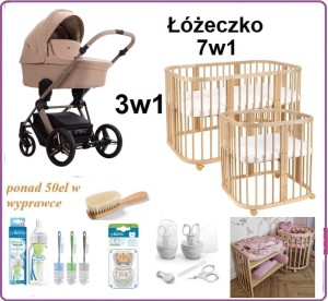 Ekskluzywna Wyprawka z wózkiem Bebetto Monti 3w1