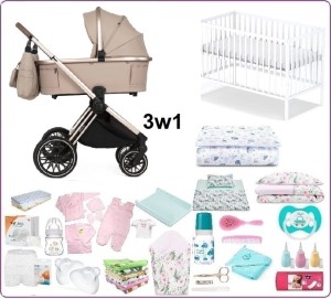 Mega Wyprawka z wózkiem Adamex Spark 3w1