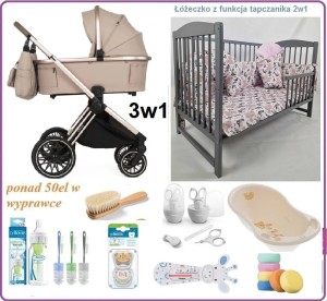 Mega Wyprawka PLUS z wózkiem Adamex Spark 3w1