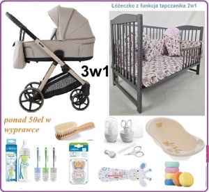 Mega Wyprawka PLUS z wózkiem Adamex Sigma 3w1